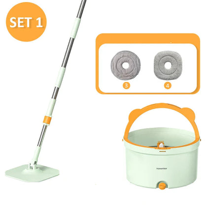 Selbstreinigender Wischmopp Mit Rotationsfunktion & Eimer