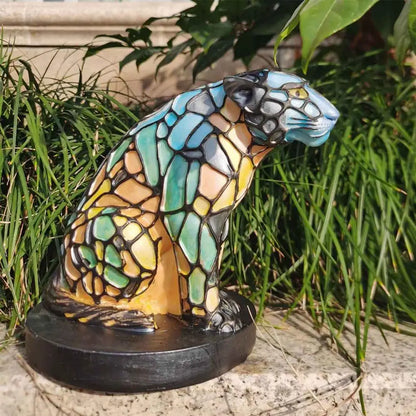 Bleiglasstil Tierlampen (7 Optionen) Bär Panda Elch Schwein Giraffe Kaninchen Waschbär