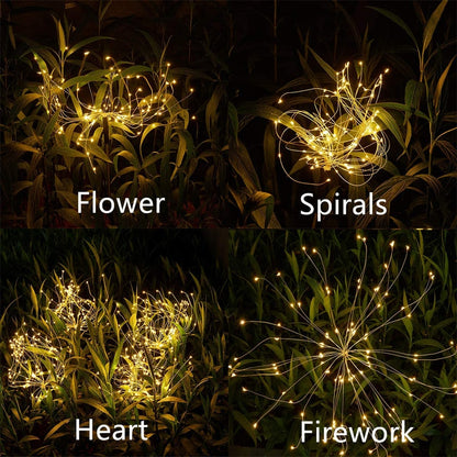 Solar-Feuerwerk-LED-Gartenlampe - Löwenzahn-Design