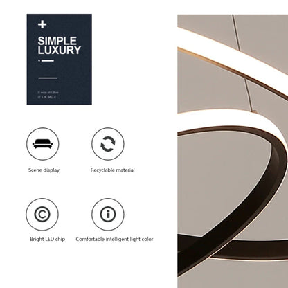 Rayvia Nordic Luxury Pendelleuchte mit verstellbarem LED für Wohnzimmer & Schlafzimmer