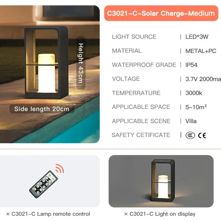 Garduru Wegbeleuchtung | Solar- und LED-Gartenlampe | Nachhaltige Außenbeleuchtung | Wetterfest