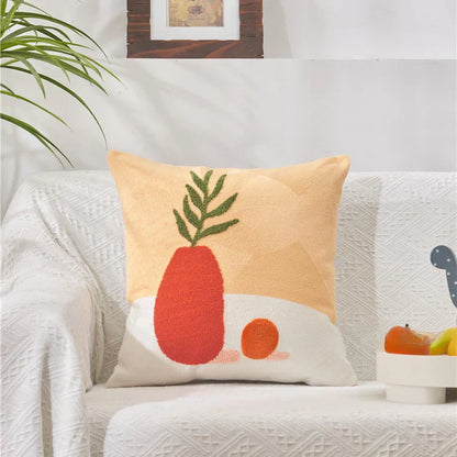 Soléa – Jacquard-Kissenbezug mit raffiniertem Sonnenblumenmuster
