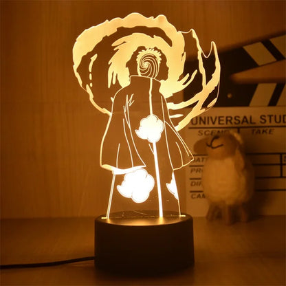 Naruto 3D LED Nachtlampe – Anime Licht mit Kakashi, Sasuke & Naruto