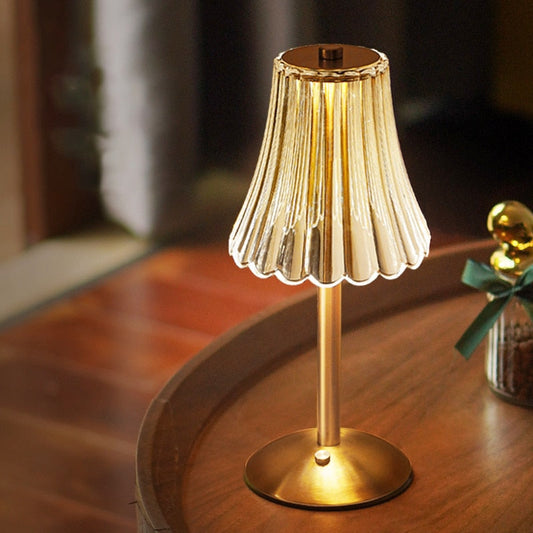 Garduru Elegante Kristall-Tischlampe | Goldenes Design | Stimmungsvolle Beleuchtung