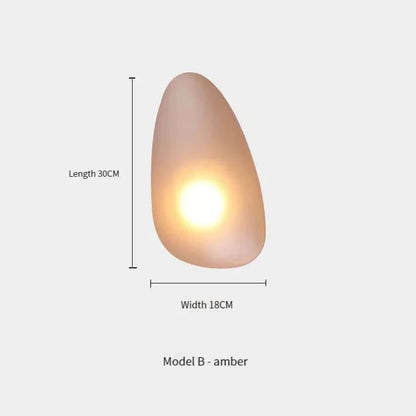 Elegante Mattglas Kiesel Wandlampe - Minimalistischer Nordischer Stil