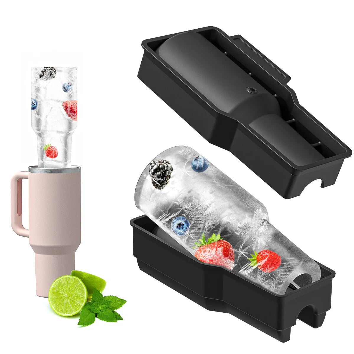 Silicone-Eiswürfelform für Stanley Cup – Zylinderförmige Eiswürfelschale