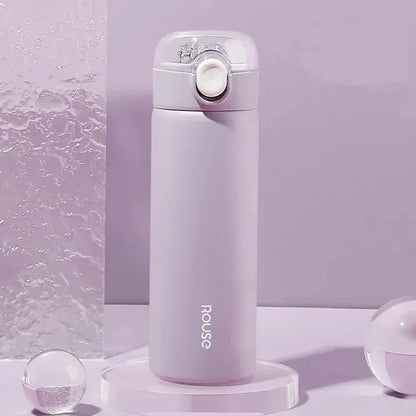 380ml Edelstahl Vakuumflasche mit Strohhalm Mädchen Thermos