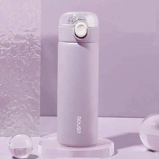 380ml Edelstahl Vakuumflasche mit Strohhalm Mädchen Thermos
