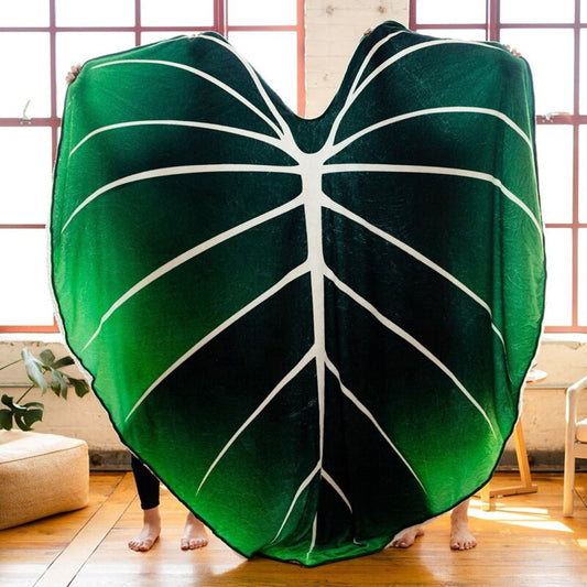 LeafyLuxe™ - Blattförmige Vlies-Decke