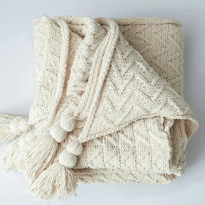 Garduru - Weiche Chenille-Strickdecke für Bett und Sofa