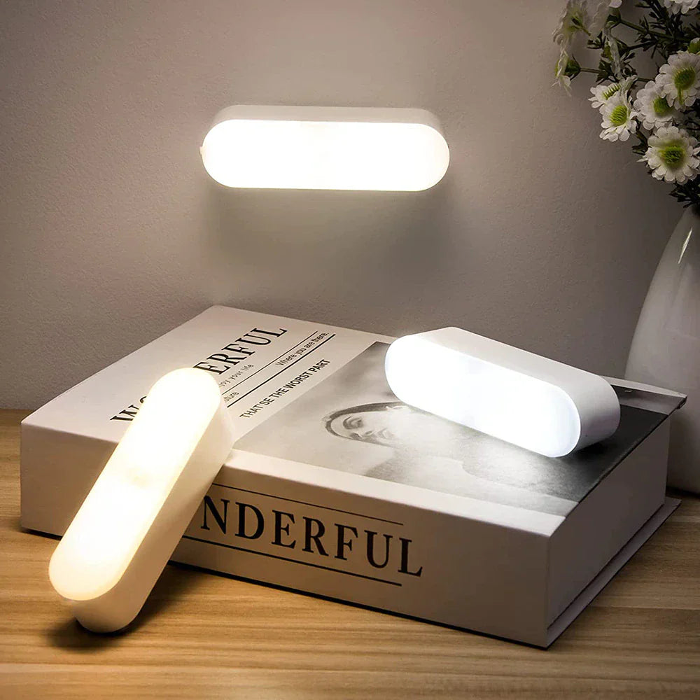 Garduru LED Wandlampe mit Bewegungsmelder | USB Wiederaufladbar | Kabellos | Energiesparend | Modernes Design