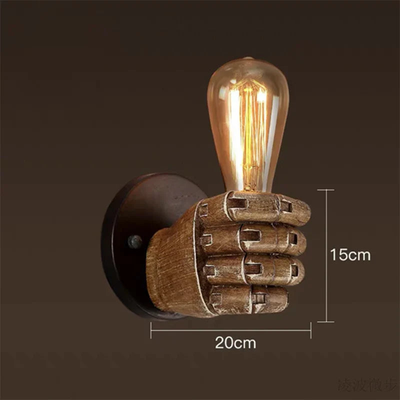 Rory | Vintage industrielle Handwandlampe (Fist-Design)