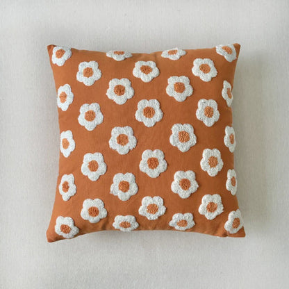 Soléa – Jacquard-Kissenbezug mit raffiniertem Sonnenblumenmuster
