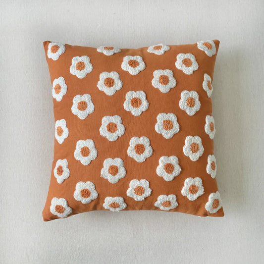 Soléa – Jacquard-Kissenbezug mit raffiniertem Sonnenblumenmuster