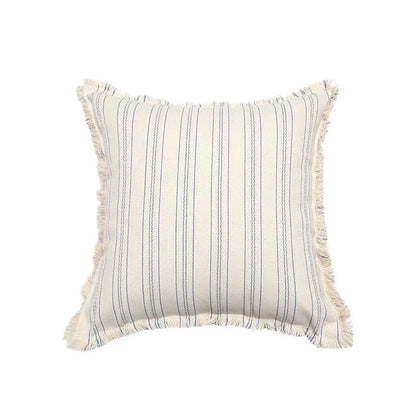 ScandiLuxe – Elegante Jacquard Kissenbezug mit feinen Fransen Details