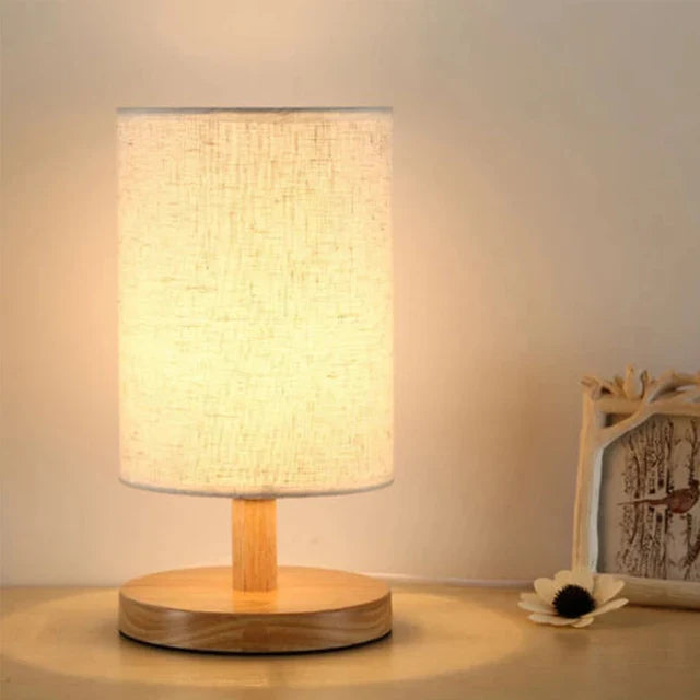 Royallure USB Retro Nachttischlampe – Elegantes Stoffdesign