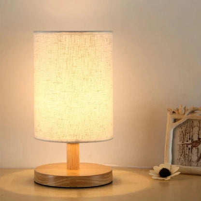 Royallure USB Retro Nachttischlampe – Elegantes Stoffdesign