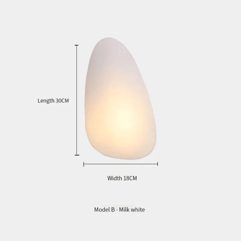 Elegante Mattglas Kiesel Wandlampe - Minimalistischer Nordischer Stil