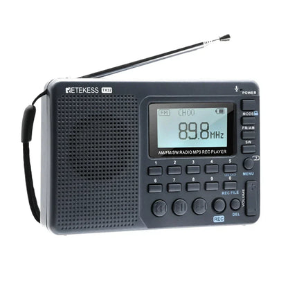 Tragbare AM/FM/SW-Radio mit MP3-Player und wiederaufladbarem Akku für einfaches Zuhören