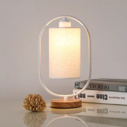 Royellure Retro Stoff Holz Tischlampe - Elegante Beleuchtung für Schlafzimmer & Wohnzimmer