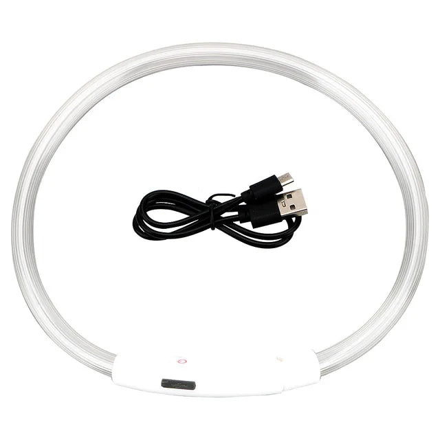 Leuchtendes Hundehalsband, USB-Wiederaufladbares LED-Leuchtendes Halsband für Nachtsicherheit, abnehmbares leuchtendes Haustierzubehör