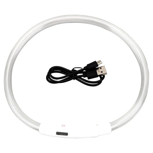 Leuchtendes Hundehalsband, USB-Wiederaufladbares LED-Leuchtendes Halsband für Nachtsicherheit, abnehmbares leuchtendes Haustierzubehör