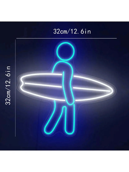 Surfer Dude Neon-Schild