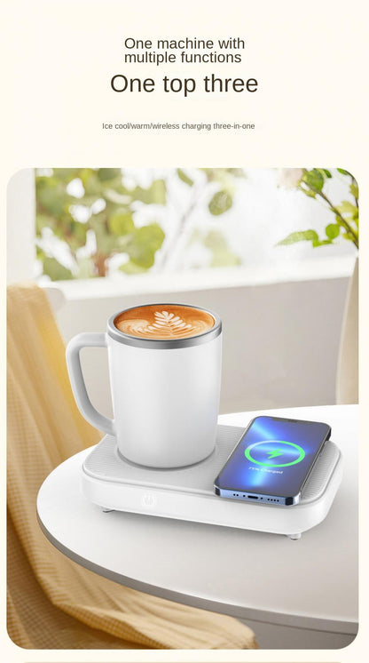 Royaleva Heiße und Kalte Tasse Thermostat Pad mit Drahtloser Ladung – 3-in-1 Untersetzer für Zuhause & Büro