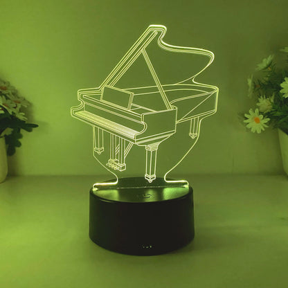 3D Klavier Nachtlicht