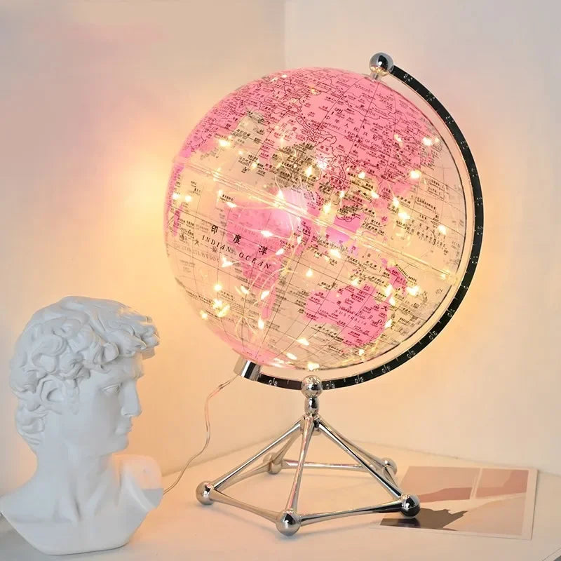 Royaleva LED Rotierende Weltkugel Lampe – Beleuchtetes Erd-Dekorstück