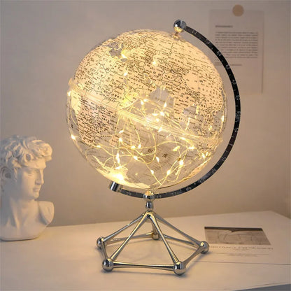 Royaleva LED Rotierende Weltkugel Lampe – Beleuchtetes Erd-Dekorstück