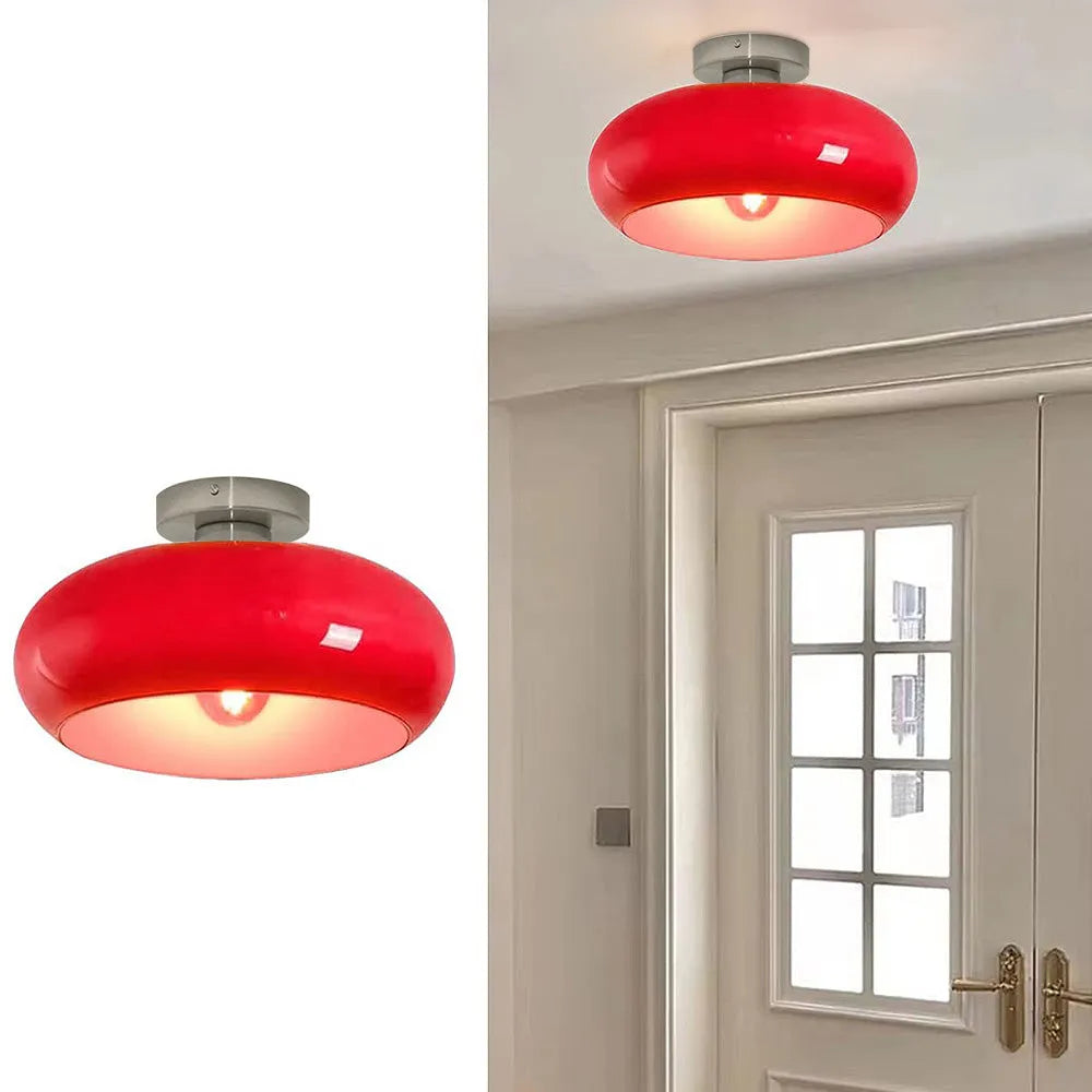 Deckenleuchte Glas Vintage Semi Flush Leuchte