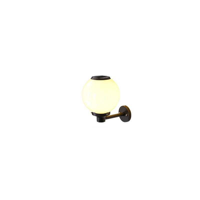 Garduru-betriebene LED-Globus-Wandleuchte – Elegante Außenlampe für Wege & Eingänge