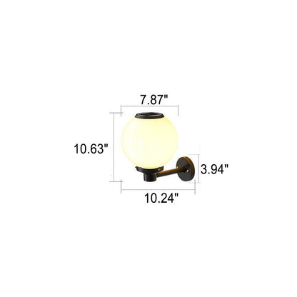Garduru-betriebene LED-Globus-Wandleuchte – Elegante Außenlampe für Wege & Eingänge