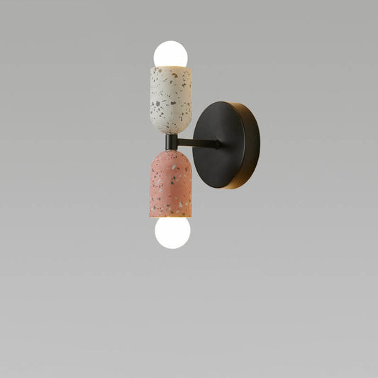 Garduru Japanisches Wabi-Sabi Design Wandleuchte | Eisen & Zement | 2-Licht Lampe | Perfekt für moderne Innenräume