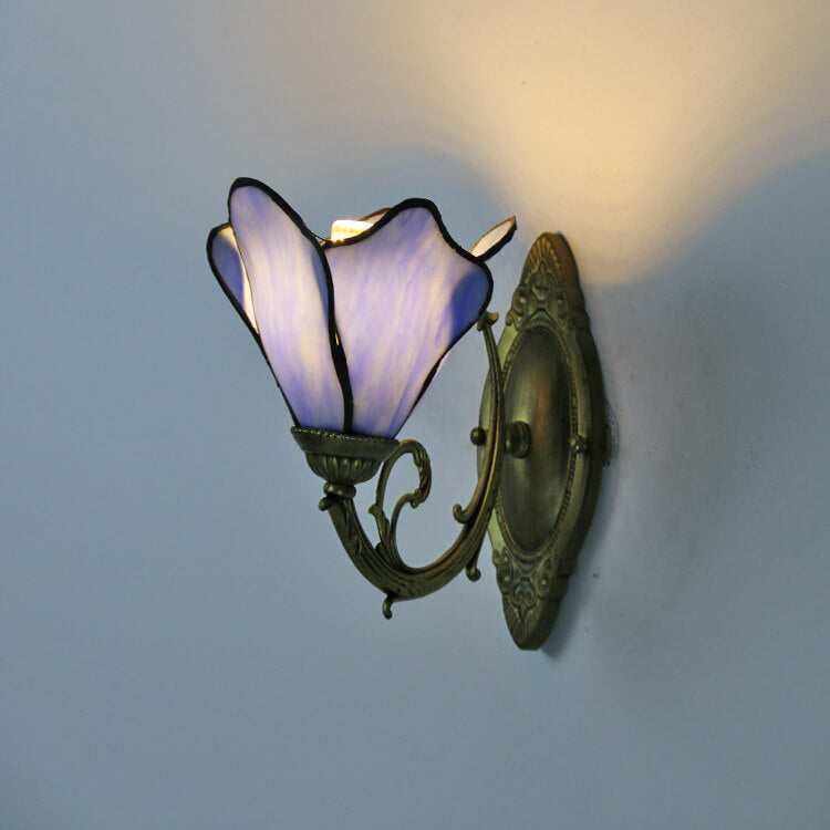 Garduru Vintage Glas Wandlampe | Buntglas | Einzigartiges Design | Beleuchtung für Zuhause