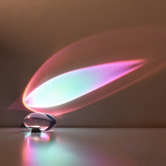 Garduru LED Tischlampe | Kreativer Kristallprojektor | Angel Eye Design | Farbwechsel + Fernbedienung