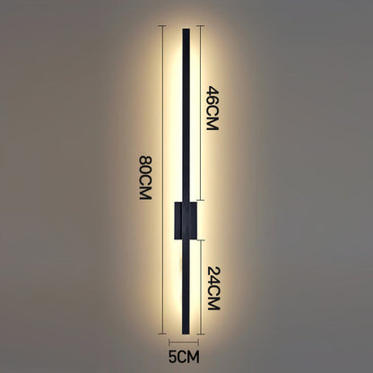 Industrielle Minimalistische Lange LED Eisen Wandleuchten für Zeitgenössische Wohnzimmerdekoration und Stilvolle Beleuchtung