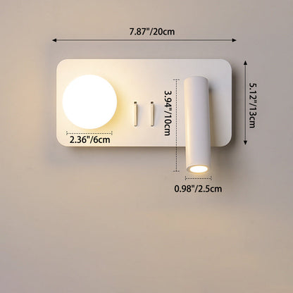 Garduru Nordic LED Wandleuchte | Rund & Eckig | Minimalistisches Design | Leselampe mit Acryl & Eisen