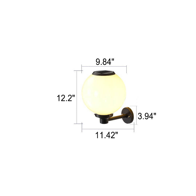 Garduru-betriebene LED-Globus-Wandleuchte – Elegante Außenlampe für Wege & Eingänge