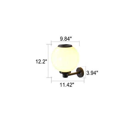 Garduru-betriebene LED-Globus-Wandleuchte – Elegante Außenlampe für Wege & Eingänge