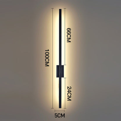 Industrielle Minimalistische Lange LED Eisen Wandleuchten für Zeitgenössische Wohnzimmerdekoration und Stilvolle Beleuchtung