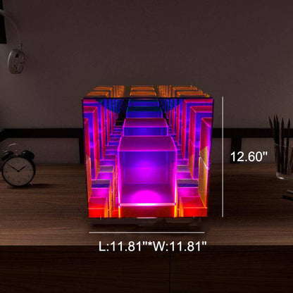 Garduru RGB LED Tischlampe | Modernes Design | Rubik’s Cube Optik | Farbwechsel | Deko-Licht