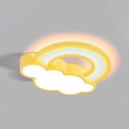 Garduru LED Deckenleuchte | Cartoon Regenbogen & Wolken Design | Kinderzimmer Beleuchtung | Dimmbar