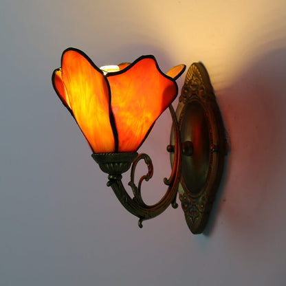 Garduru Vintage Glas Wandlampe | Buntglas | Einzigartiges Design | Beleuchtung für Zuhause