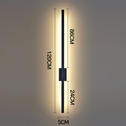 Industrielle Minimalistische Lange LED Eisen Wandleuchten für Zeitgenössische Wohnzimmerdekoration und Stilvolle Beleuchtung