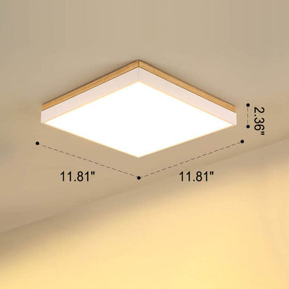 Garduru LED Deckenleuchte | Nordic Design | Massivholz | Quadratisch & Rechteckig | Dimmbar | Warm- & Weißlicht