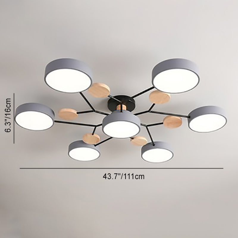 Garduru Molekül Design LED Deckenleuchte | Skandinavischer Stil | Semi-Flush Mount | Wohnraumbeleuchtung