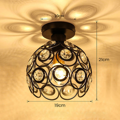 Aufhängung Flur Fancy Gold - Elegante Deckenlampe aus Gold und Kristall für Flur