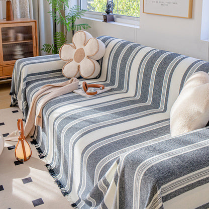 Gestreiftes Chenille Sofa-/Couchbezug